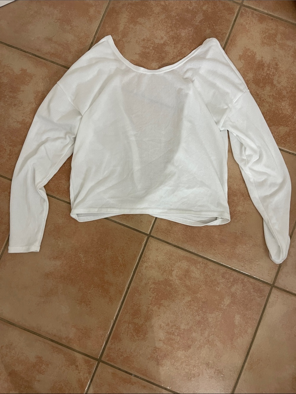 Women's White Long-Sleeve Lightweight Top